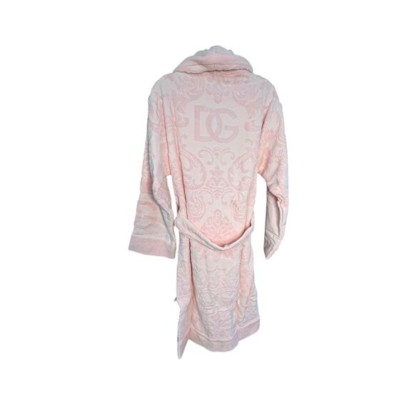 Dolce & Gabbana NWT Terry Cotton Jacquard Bath Robe in Pink Size XS - Picture 4 of 11